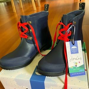 NWT Navy Joules Ashby Rain Boots size 8